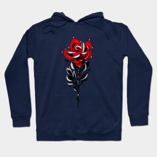 Neo traditional tattoo red rose Hoodie